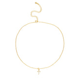Mini Cross Necklace Aaria Tees