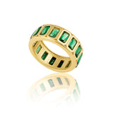 Peyton Emerald Band Ring Aaria Tees