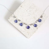 Tanzanite Quartz Silver Sparkler Necklace Aaria Tees