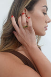Peyton Emerald Band Ring Aaria Tees