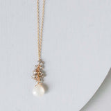 White Chalcedony Cluster Necklace Aaria Tees