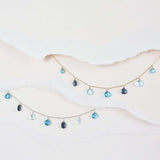 Blue Gemstone Silver Sparkler Necklace Aaria Tees