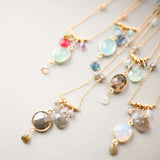 Blue Chalcedony Bezel Necklace Aaria Tees