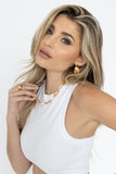 Jenna Acrylic Necklace - White Aaria Tees