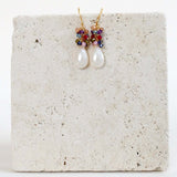 White Chalcedony Bala Earrings Aaria Tees