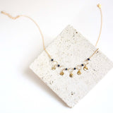 Orange Chalcedony Mini Chain Loop Necklace Aaria Tees