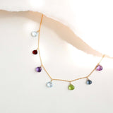 Rainbow Sparkler Necklace - Gold Aaria Tees
