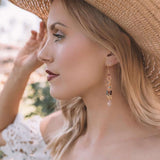 Rainbow Gemstone Waterfall Earrings Aaria Tees