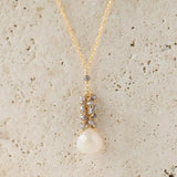 White Chalcedony Cluster Necklace Aaria Tees