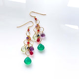 Green Onyx Rainbow Waterfall Earrings Aaria Tees