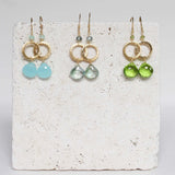 The Airie Earring - Green Amethyst Silver Aaria Tees