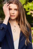 Labradorite Halo Mini Gold Pendant Aaria Tees