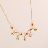 Black Spinel Mini Chain Loop Necklace Aaria Tees