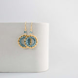 London Blue Quartz Halo Jewelry Set Aaria Tees