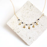 Orange Chalcedony Mini Chain Loop Necklace Aaria Tees