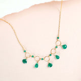 Black Spinel Gemstone Mini Sparkler Necklace Aaria Tees