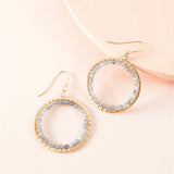 Labradorite Halo Earrings Aaria Tees