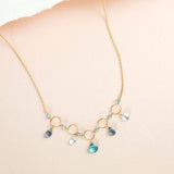 Rose Quartz Gemstone Mini Sparkler Necklace Aaria Tees