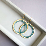 London Blue Quartz Halo Jewelry Set Aaria Tees