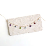 Silver Rainbow Sparkler Necklace Aaria Tees