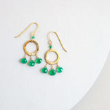 Green Onyx Mini Boho Earrings Aaria Tees