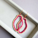 Ruby Red Quartz Freestyle Earrings Aaria Tees