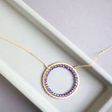 Amethyst Halo Jewelry Set Aaria Tees