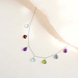 Gold Rainbow Sparkler Necklace Aaria Tees