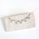 Green Amethyst Silver Sparkler Necklace Aaria Tees