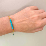 Turquoise Adjustable Stacking Bracelet Aaria Tees