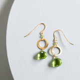 The Airie Earring - Peridot Quartz Gold Aaria Tees