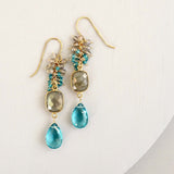 Bezel Cluster Earrings Aaria Tees