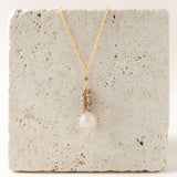 White Chalcedony Cluster Necklace Aaria Tees