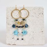 Iolite & Aquamarine Ammil Earrings Aaria Tees