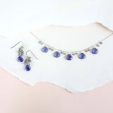 Tanzanite Quartz Silver Sparkler Necklace Aaria Tees