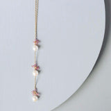 Pearl and Pink Tourmaline Necklace Aaria Tees