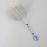 Sky Blue Quartz Yoga Pendant Necklace Aaria Tees