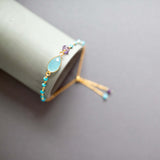 Bracelet Set: Amethyst, Blue Chalcedony and Turquoise Aaria Tees