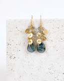 Labradorite Necklace & Earring Layering Set Aaria Tees