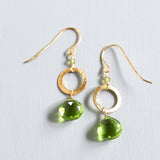 The Airie Earring - Peridot Quartz Gold Aaria Tees