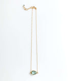 Green Amethyst Minimalist Necklace Aaria Tees