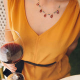 Rhodolite Garnet Sparkler Necklace Aaria Tees