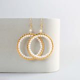 Pearl Halo Earrings Aaria Tees