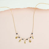 Orange Chalcedony Mini Chain Loop Necklace Aaria Tees