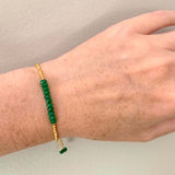 Green Jade Adjustable Stacking Bracelet Aaria Tees