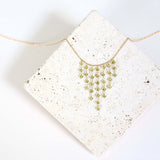 Peridot Mini Fringe Necklace Aaria Tees