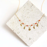 Black Spinel Mini Chain Loop Necklace Aaria Tees