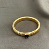 Serenity Emerald CZ Gold Bracelet Aaria Tees