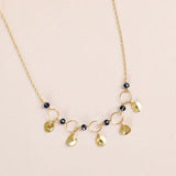 Orange Chalcedony Mini Chain Loop Necklace Aaria Tees