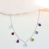 Rainbow Sparkler Necklace - Gold Aaria Tees